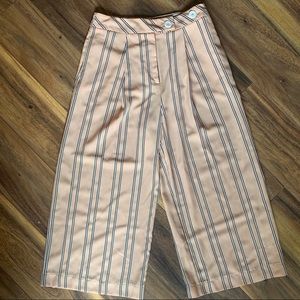 Topshop Wide-Legged Cropped Trouser